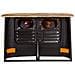 Credenza Camion In Legno Massello Di Mango Grigio Scuro - Foto miniatura 4