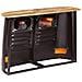 Credenza Camion In Legno Massello Di Mango Grigio Scuro - Foto miniatura 5