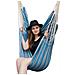 Amaca Per Sedersi 2 Persone 150kg Sedile Sospeso A 2 Posti Poltrona Di Cotone 185x130cm Incl - Foto miniatura 4