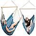 Amaca Per Sedersi 2 Persone 150kg Sedile Sospeso A 2 Posti Poltrona Di Cotone 185x130cm Incl - Foto miniatura 1