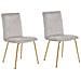 Set Di 2 Sedie Da Pranzo In Velluto Grigio Rubio - Foto miniatura 18