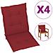 Cuscini Per Sedie Da Giardino 4 Pz Rosso Vino 100x50x4 Cm - Foto miniatura 1