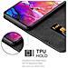 Custodia Compatibile Con Samsung Galaxy A70 In Nero Marrone - Coperchio Protettiva Con Chiusura Magnetica, Funzione Stand E Tasca Per Le Carte - Foto miniatura 4