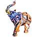 Statuetta Elefante Graffiti 12x13x7 Cm In Poliresina Multicolore - Foto miniatura 3