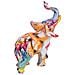 Statuetta Elefante Graffiti 12x13x7 Cm In Poliresina Multicolore - Foto miniatura 4