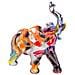 Statuetta Elefante Graffiti 12x13x7 Cm In Poliresina Multicolore - Foto miniatura 5
