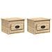 Comodini A Parete 2 Pz Rovere Sonoma 41,5x36x28 Cm - Foto miniatura 2