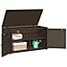 Armadietto Portaoggetti Giardino Marrone 110x55x60,5 Polyrattan - Foto miniatura 4