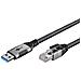 70498 adattatore per inversione del genere dei cavi USB A RJ-45 Nero, Argento - Foto miniatura 3