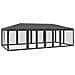 Tenda Per Feste Con 12 Pareti In Rete Antracite 8x4 M In Hdpe - Foto miniatura 2