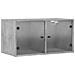 Mobili a Muro con Ante in Vetro 2pz Grigio Cemento 68,5x37x35cm - Foto miniatura 6