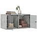 Mobili a Muro con Ante in Vetro 2pz Grigio Cemento 68,5x37x35cm - Foto miniatura 5