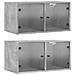 Mobili a Muro con Ante in Vetro 2pz Grigio Cemento 68,5x37x35cm - Foto miniatura 1
