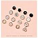 Eleganti Bottoni Per Camicie E Vestiti - Set Da 10 Black  16 - Foto miniatura 5