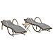 Lettini Prendisole 2 pz con Tavolino Beige in Polyrattan - Foto miniatura 1