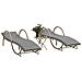 Lettini Prendisole 2 pz con Tavolino Beige in Polyrattan - Foto miniatura 2