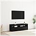 Mobile TV con LED Nero Rovere 120x35x40 cm Legno ingegnerizzato - Foto miniatura 6