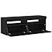 Mobile TV con LED Nero Rovere 120x35x40 cm Legno ingegnerizzato - Foto miniatura 1