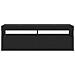 Mobile TV con LED Nero Rovere 120x35x40 cm Legno ingegnerizzato - Foto miniatura 7