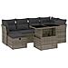 Set Divani da Giardino 7 pz con Cuscini Grigio in Polyrattan - Foto miniatura 1