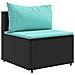 Set Salotto da Giardino con Cuscini 7pz Nero Polyrattan - Foto miniatura 4
