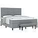 Letto Box Spring con Materasso e Panca Grigia Chiara 180x200 cm in Tessuto - Foto miniatura 1