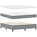 Letto Box Spring con Materasso e Panca Grigia Chiara 180x200 cm in Tessuto - Foto miniatura 3