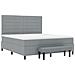 Letto Box Spring con Materasso e Panca Grigia Chiara 180x200 cm in Tessuto - Foto miniatura 8