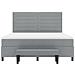 Letto Box Spring con Materasso e Panca Grigia Chiara 180x200 cm in Tessuto - Foto miniatura 9