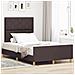 Struttura Letto  Marrone Scuro 120x200 cm in Tessuto - Foto miniatura 2