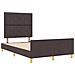 Struttura Letto  Marrone Scuro 120x200 cm in Tessuto - Foto miniatura 6