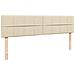 Struttura Letto Pouf con Materasso Crema 160x200 cm in Tessuto - Foto miniatura 9
