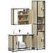 Set Mobili da Bagno 3 pz Rovere Sonoma in Legno Multistrato - Foto miniatura 2