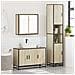 Set Mobili da Bagno 3 pz Rovere Sonoma in Legno Multistrato - Foto miniatura 4