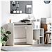 Scrivania con storage Bianca 120,5x44x88,5 cm Legno ingegnerizzato - Foto miniatura 2
