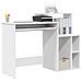 Scrivania con storage Bianca 120,5x44x88,5 cm Legno ingegnerizzato - Foto miniatura 3