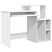 Scrivania con storage Bianca 120,5x44x88,5 cm Legno ingegnerizzato - Foto miniatura 4