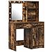 Set Tavolo da Trucco 2 pcs Rovere fumé 50 x 41 x 135 cm - Foto miniatura 1