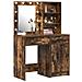 Set Tavolo da Trucco 2 pcs Rovere fumé 50 x 41 x 135 cm - Foto miniatura 3