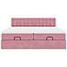 Struttura Letto Pouf con Materassi Rosa 200x200 cm Velluto - Foto miniatura 7