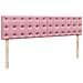Struttura Letto Pouf con Materassi Rosa 200x200 cm Velluto - Foto miniatura 9