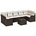 Set Divano da Giardino 8 pcs Marrone e Crema 55 x 55 x 37 cm - Foto miniatura 1