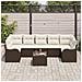 Set Divano da Giardino 8 pcs Marrone e Crema 55 x 55 x 37 cm - Foto miniatura 3