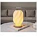 Lampada Da Tavolo Usb Dimmerabile 3d Con Base In Legno - Moderna Luce Notturna Da Comodino - Foto miniatura 2