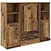 Credenza con cassetto 3 pcs Legno vecchio Legno multistrato - Foto miniatura 5