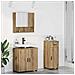 Set di mobili per il bagno con porta 3 pcs Rovere artigianale - Foto miniatura 2