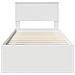 Struttura del letto Bianco 90 x 200 cm Pino massello - Foto miniatura 7