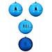 Set di Palle di Natale 4 pcs Blu Plastica - Foto miniatura 1