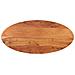 Piano Tavolo 100x50x2,5 cm Ovale in Legno Massello di Acacia - Foto miniatura 1