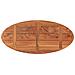 Piano Tavolo 100x50x2,5 cm Ovale in Legno Massello di Acacia - Foto miniatura 5